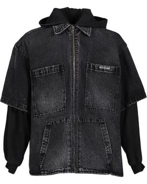we11done Double-Layer Denim Jacket - Black
