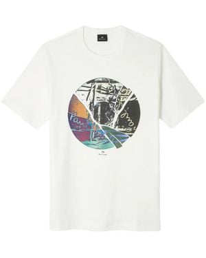Paul Smith Broken Record Graphic-Print T-Shirt - White