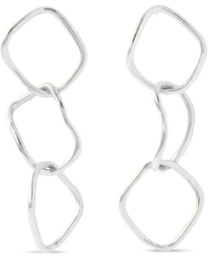 YSSO Chain Earrings - White