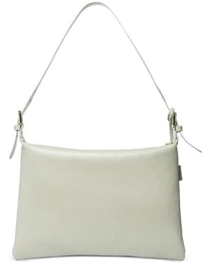 Marc Ellis Nevada M Adjustable-Strap Leather Shoulder Bag - White