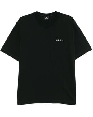 Paul Smith Logo-Embroidered T-Shirt - Black