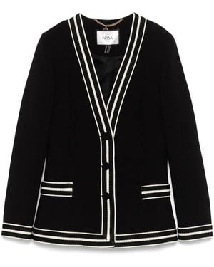 Nissa Single-Breasted Blazer - Black