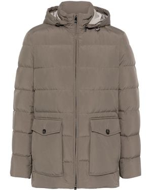 Corneliani Hooded Puffer Jacket - Brown