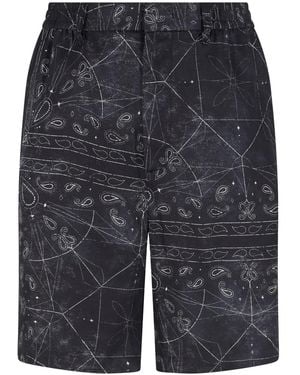 ARMANI EXCHANGE Paisley-Print Shorts - Blue