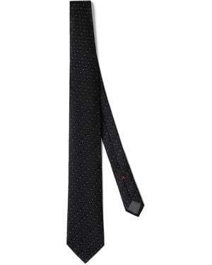 Brunello Cucinelli Patterned Silk Tie - Black