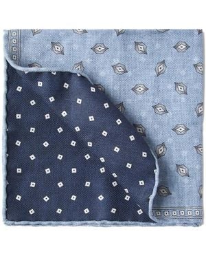 Brunello Cucinelli Pañuelo de bolsillo reversible - Azul