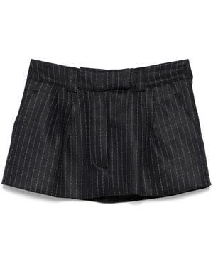 Pink Gestreepte Mini-Rok - Zwart