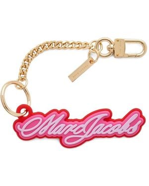 Marc Jacobs The Cursive Logo Bag Charm - Pink