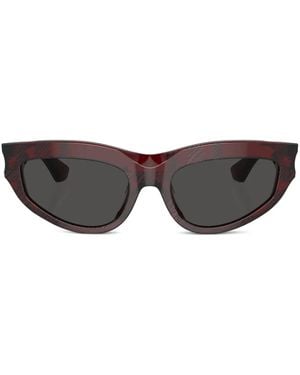 Burberry Chequered Cat-Eye Sunglasses - Brown