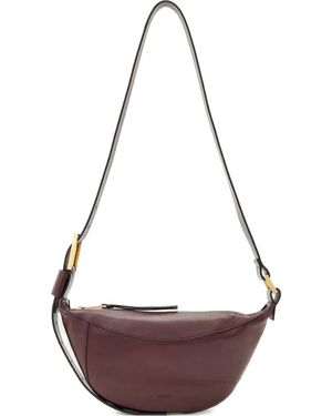 AllSaints Luna Slouchy Leather Crossbody Bag - Purple