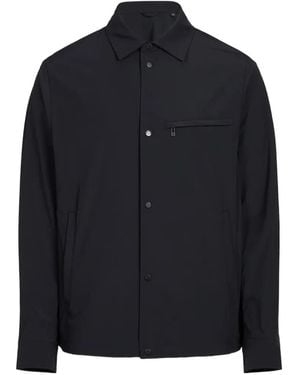 ARMANI EXCHANGE Zip-Pocket Press-Stud Jacket - Blue