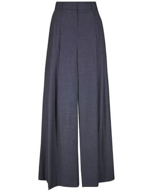 Twp Pleated Wide-Leg Pants - Blue