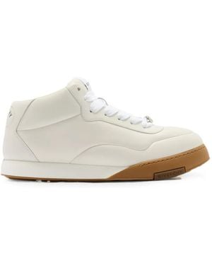 Givenchy Logo-Plaque Leather Sneakers - White