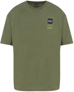 EA7 Logo-print t-shirt - Grün