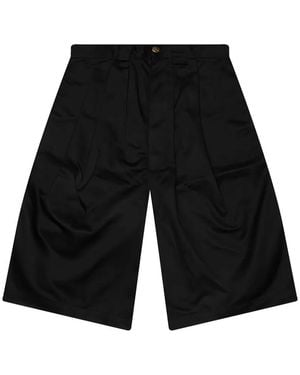 Willy Chavarria Short Borracho À Design Plissé - Black