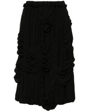 Comme des Garçons ドレープ スカート - ブラック