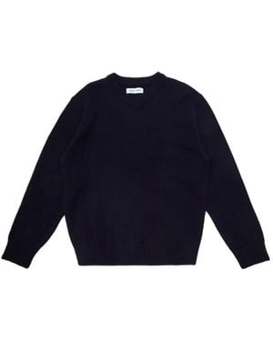 Samsøe & Samsøe V-Neck Ribbed Jumper - Blue