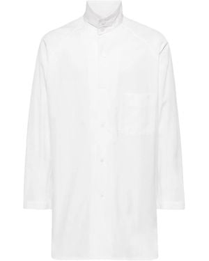 Yohji Yamamoto Raglan-Sleeves Cotton Shirt - White