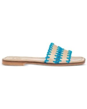 Marietta Chrousala Stefania Whipstitch Sandals - Blue