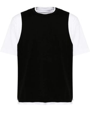 CROQUIS T-Shirt Con Design A Inserti - Nero