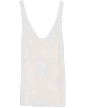 Bompard Seamless Knitted Tank Top - White