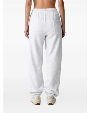 Sporty & Rich Logo-Print Drawstring Track Trousers - White
