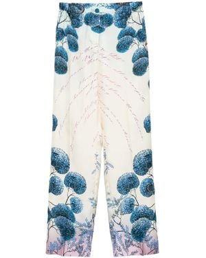 F.R.S For Restless Sleepers Contemporary Love Piping Trousers - Blue