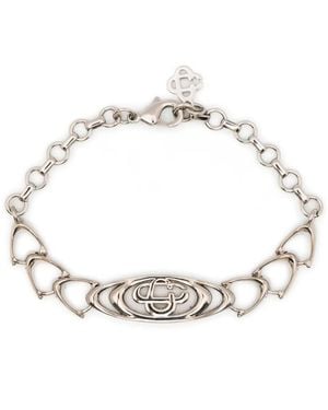 CASABLANCA Logo-Plaque Link Bracelet - Natural