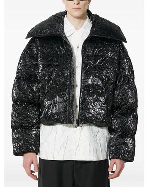 Han Kjobenhavn Piumino Con Effetto Stropicciato - Nero