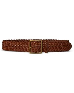 Polo Ralph Lauren メッシュレザーベルト - ブラウン