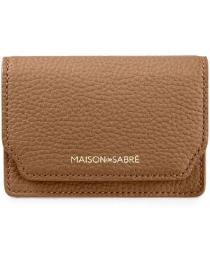 Maison De Sabre Pebbled Leather Cardholder - Brown