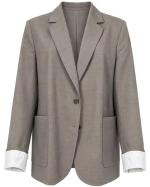 Seventy Notch-Lapel Patch-Pocket Blazer - Grey