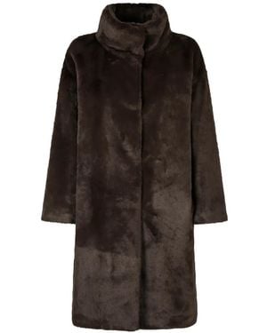 Herno Funnel-Neck Coat - Black