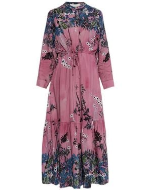 Munthe Bernadette Floral Midi Dress - Pink