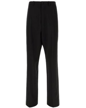 Balenciaga Pressed Crease Tuxedo Pants - Black