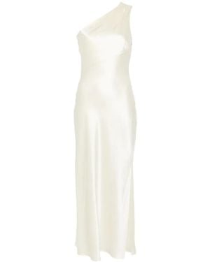 Patrizia Pepe One-Shoulder Midi Dress - White