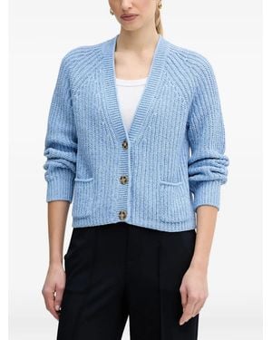 Ouí Button Pocket Cardigan - Blue