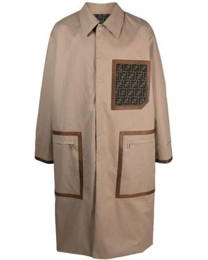 Fendi Woven Trench Coat - Natural