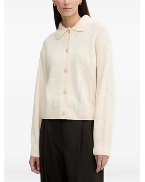 Marc O' Polo Collared buttoned cardigan - Blanco