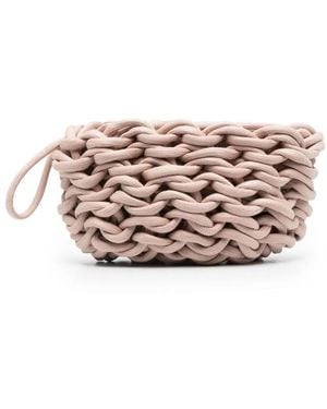 Alienina Gewebte Tebe Clutch - Pink