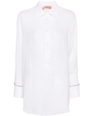 N°21 Gem-Detailed Tunic - White