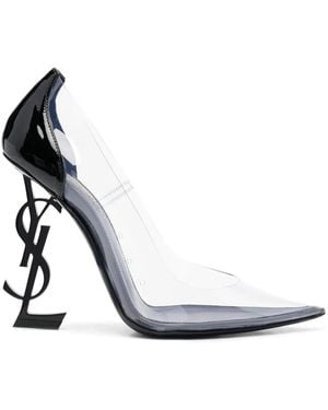 Saint Laurent 110Mm Opyum Pumps - White
