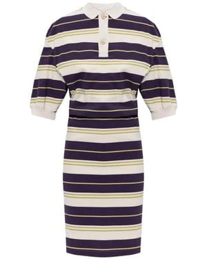Issey Miyake Striped Collar Blouse - White