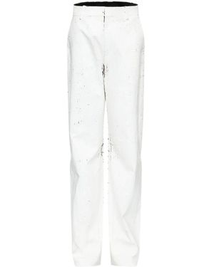 MM6 by Maison Margiela Wax Trousers - White