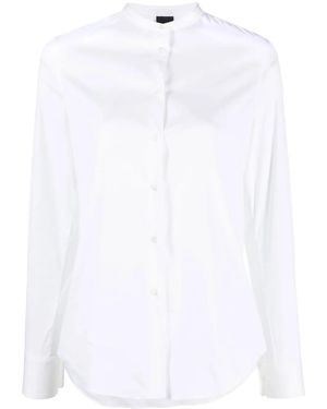 Aspesi Collarless Button-Up Shirt - White