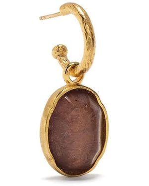 Goossens Talisman Cabochon Single Earring - White