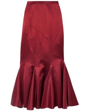 Violante Nessi Gentileschi Mermaid-Hem Maxi Skirt - Red