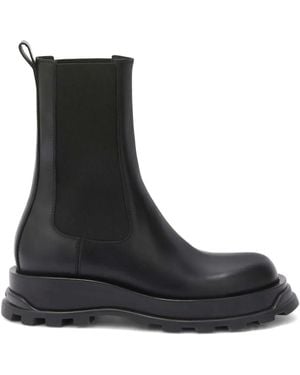 Jil Sander Leather Chelsea Boots - Black