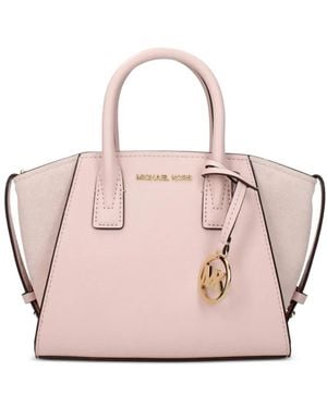 Michael Kors Suede-Panelled Leather Tote Bag - Pink