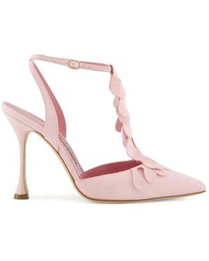 Manolo Blahnik 105Mm Marwam Petal-Embellished Pumps - Pink